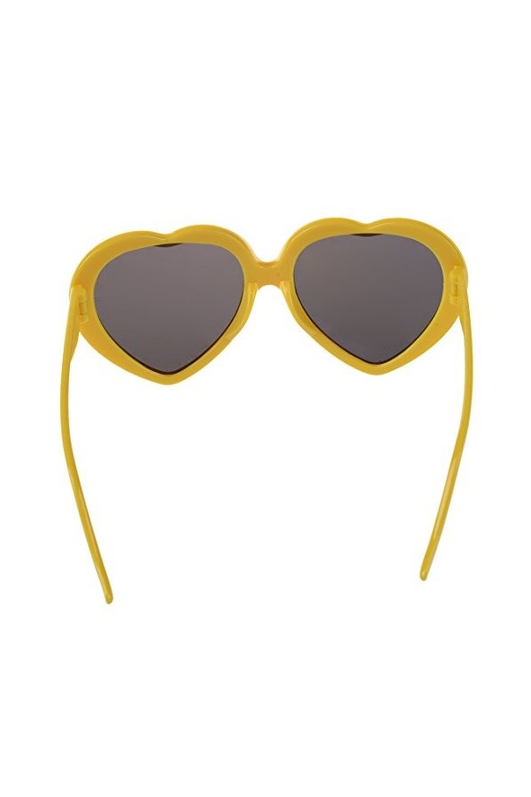 Glossia Lunettes De Soleil en Forme De C?ur DéTé Amusant à La Mode Jaune