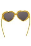 Glossia Lunettes De Soleil en Forme De C?ur DéTé Amusant à La Mode Jaune