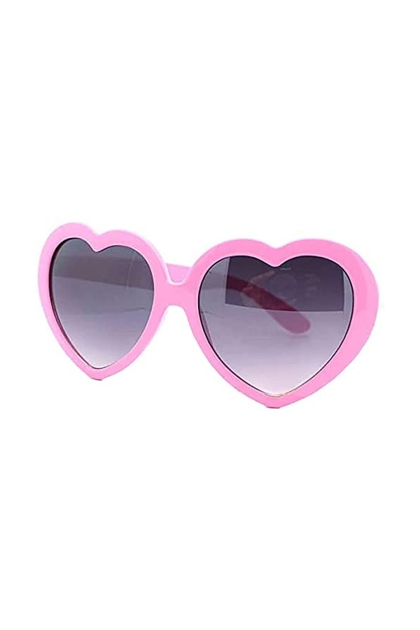 Lunettes de soleil rétro en forme de cœur Gemini _ Mall®, accessoire drôle et tendance pour lété, rose, taille unique