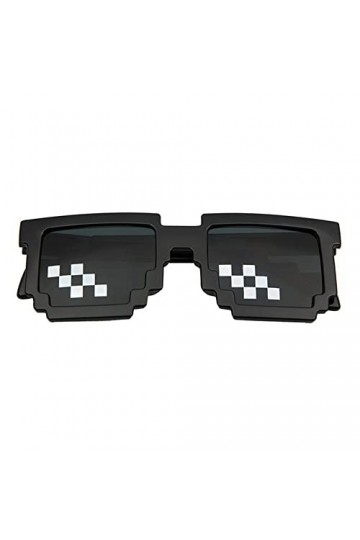 PLGEBR Lunettes de soleil drôles Pixel Thug Life Lunettes de soleil Femme Femme Vintage Lunettes de soleil Pixel Y5P8 Jouets 