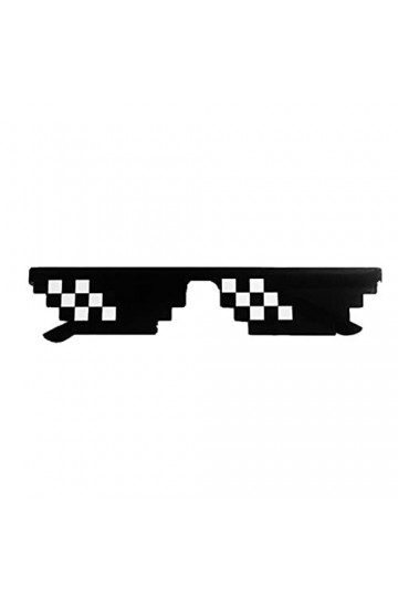 EIRZNGXQ Lunettes de soleil drôles Pixel Thug Life Lunettes de soleil femme lunettes de soleil pixel homme cool mosaïque C1L9