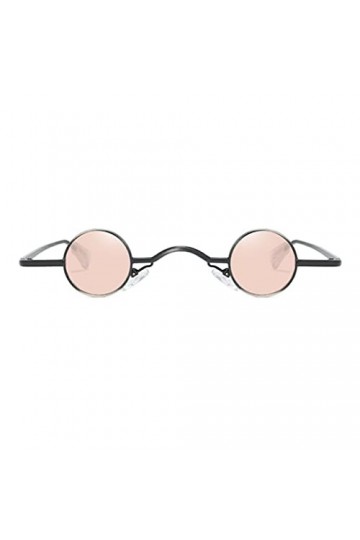 eexuujkl Lunettes de soleil rondes Vintage Protection cadre en métal Portable rencontres Shopping lunettes décoration lunette