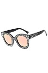 ZIRYXQ Lunettes rétro surdimensionnées en mosaïque pour femme - Style UV - Style défilé - Lunettes sexy, Couleur 5