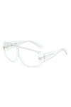 Lunettes de soleil polarisées carrées classiques pour femme - Rétro tendance - Lunettes de soleil, Blanc., Taille unique