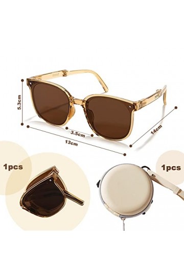 XIXKOLYU Lunettes de soleil légères et pliables en été, filtre la lumière pour protéger les yeux, porte longtemps sans fatigu