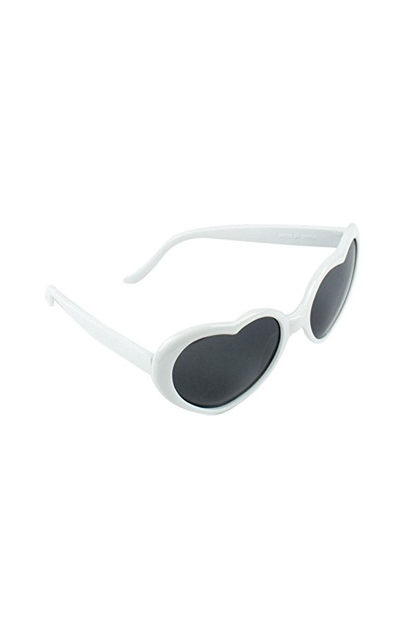 JKLYZXS Nouveaux mode Lolita coeur Lunettes de soleil Lunettes de forme - Blanc