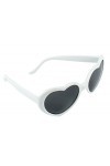 JKLYZXS Nouveaux mode Lolita coeur Lunettes de soleil Lunettes de forme - Blanc