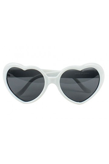 JKLYZXS Nouveaux mode Lolita coeur Lunettes de soleil Lunettes de forme - Blanc