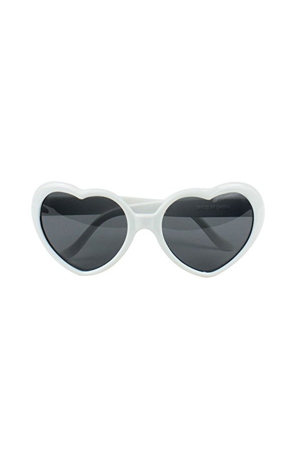 JKLYZXS Nouveaux mode Lolita coeur Lunettes de soleil Lunettes de forme - Blanc