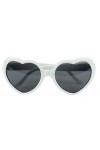 JKLYZXS Nouveaux mode Lolita coeur Lunettes de soleil Lunettes de forme - Blanc