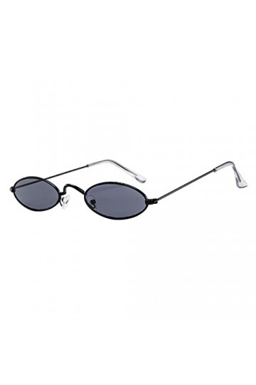 Lunettes de Soleil Ovales Vintage Petites Lunettes de Soleil Ovales Mini Lunettes Rondes Vintage Élégantes Noir, blanc, rouge