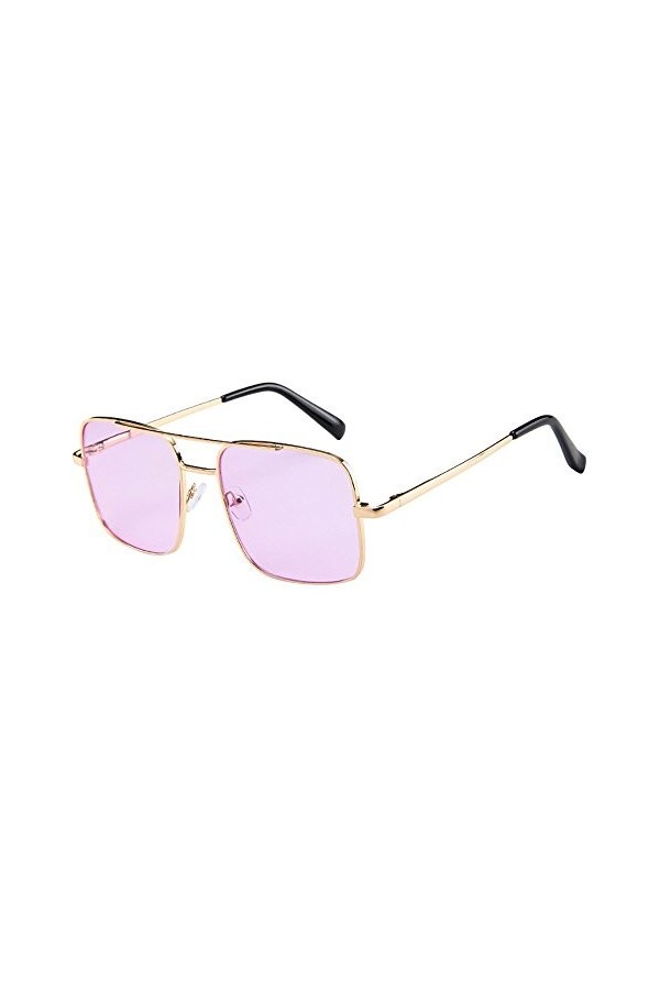 IMJONO Mode Lunettes de soleil Femmes Hommes Vintage Lunettes rétro Mode unisexe Double faisceau Oversize Frame Lunettes Été 