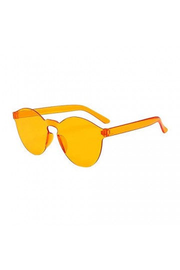 aaSccex Femmes hommes mode lunettes de soleil rétro lunettes de lunettes sans cadre en plein air Lunettes Techno Orange, One