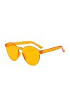 aaSccex Femmes hommes mode lunettes de soleil rétro lunettes de lunettes sans cadre en plein air Lunettes Techno Orange, One