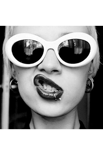 BEAUTYBIGBANG Lunettes de soleil unisexes pour femmes et hommes - Lunettes polarisées rétro vintage classiques - Monture blan