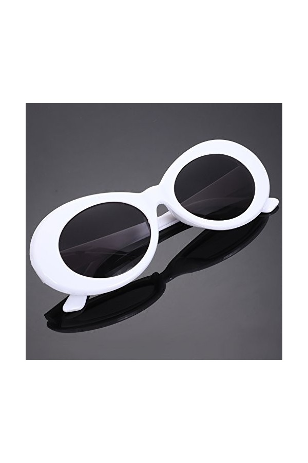 Vaorwne Lunettes de Soleil ovales Vintage Femmes Retro Lunettes de Soleil Homme Mode Femelle Male Lunettes UV400 des Lunettes