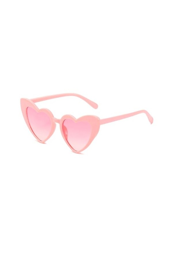 Tainrunse Lunettes de soleil en forme de cœur vintage unique avec verres à haute translucidité, lunettes de soleil tendance r