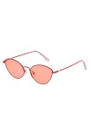 chiphop Spray Lunettes Lunettes de Soleil Unisexes à Monture en métal pour Hommes et Femmes Lunettes De Transparentes Red, O
