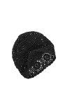 VGOL Bonnet Chapeau Fait Main Femme en Coton Bourgogne Tricot Découpe Vintage Floral Crochets Crâne Cap Filles pour 52-58cm T