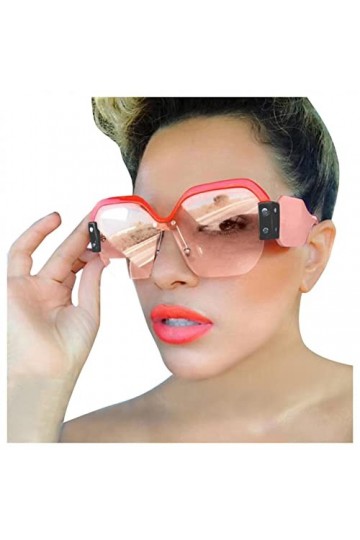 YJLX Lunettes de soleil pour femme - Grandes lunettes de soleil polarisées - Pour femme - Marron - Vinatge - Protection UV 40