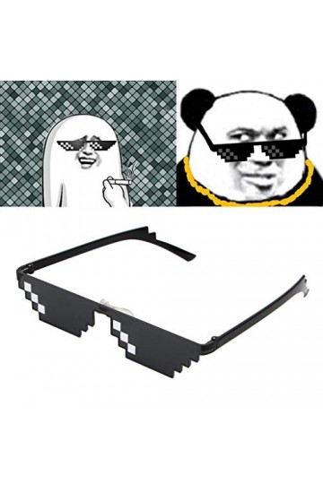 Cool 3 Bit MLG Pixelated Lunettes De Soleil Deal With It Lunettes Mosaic Pixel Lunettes De Soleil Créatif et Utile Attractif