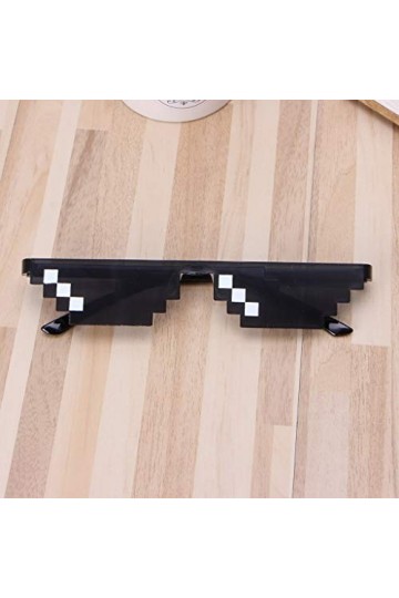 Cool 3 Bit MLG Pixelated Lunettes De Soleil Deal With It Lunettes Mosaic Pixel Lunettes De Soleil Créatif et Utile Attractif