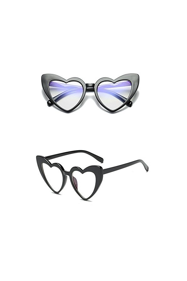 hahuha Lunettes de soleil pliables pour femme rétro en forme de cœur Lunettes de soleil intégrées pour femme Tendance, F, tai