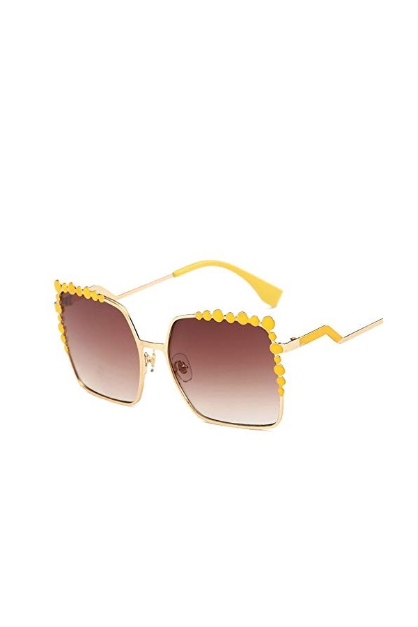 Ogquaton Femmes Lunettes de soleil carrées Gradient Lens Femme Lunettes Creative and Utile