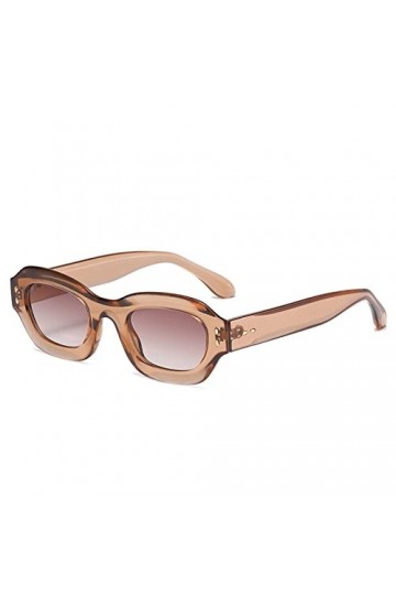 Lunettes de soleil pour homme et femme - Tendance - Rétro - Rectangulaire - Tendance - Multicolore - Monture en tortue - Styl