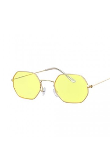 COTCLO Lunettes de soleil polarisées tendance à petit cadre carré lunettes de soleil femme métal miroir lunettes de soleil fe