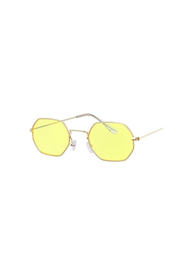 COTCLO Lunettes de soleil polarisées tendance à petit cadre carré lunettes de soleil femme métal miroir lunettes de soleil fe