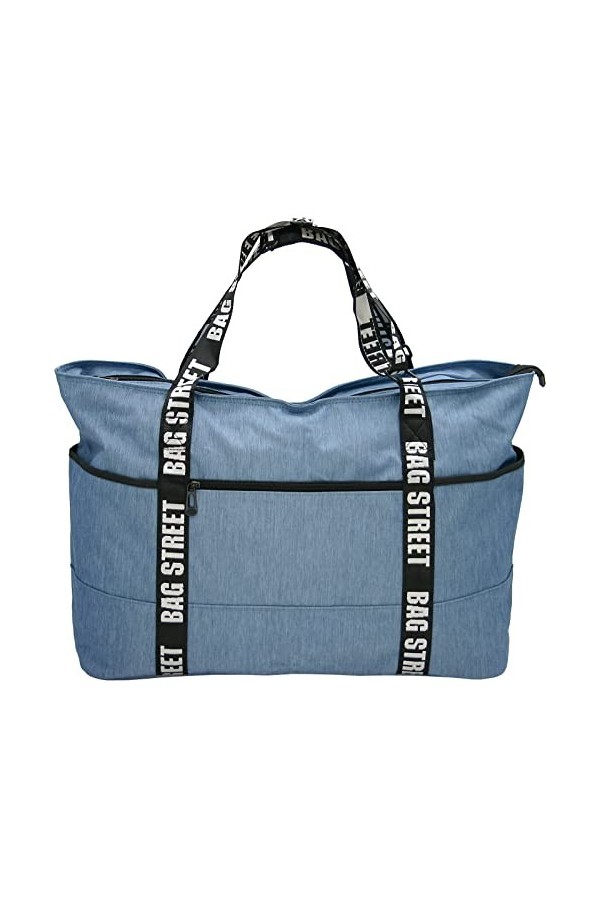 J JONES JENNIFER JONES Grand sac à main XXL en toile Sac à bandoulière Sac de loisirs 2 couleurs, Gris avec compartiment à ch