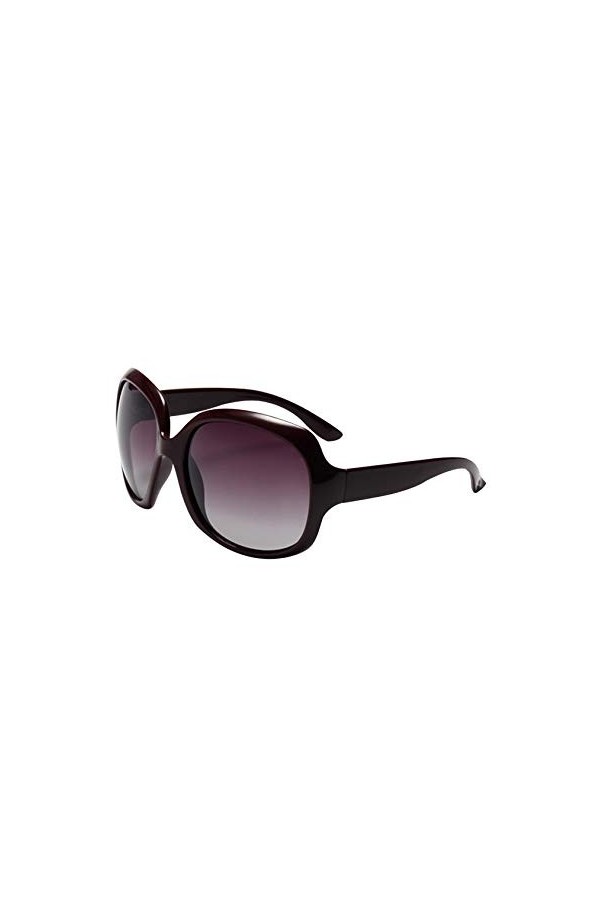 Legou Lunettes de Soleil Grande Monture UV400 Polarisées Mode Femme Taille Unique Cadre Noir