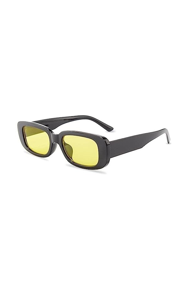 Wmool Lunettes de soleil carrées de luxe 2023 petites lunettes de soleil rectangulaires dété mode petit cadre rectangulaire 