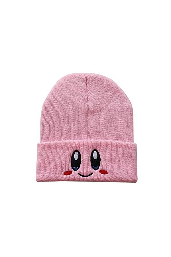 LANLYLGQ Lot de 2 bonnets Kirby - Unisexe - Pour homme et femme - Pour fille et garçon, Rose + blanc., taille unique