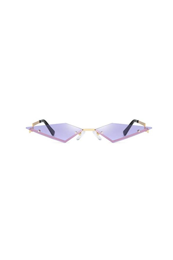 Mode Rétro Personnalité Lunettes décran sans cadre Gradient Lunettes de soleil transparentes Unisexe Été Personnalité Rétro 