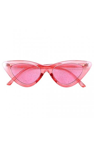 Seprendi Nouvelles petites lunettes de soleil pour femme vintage Cateye monture de lunettes de couleur sexe lentille brillant