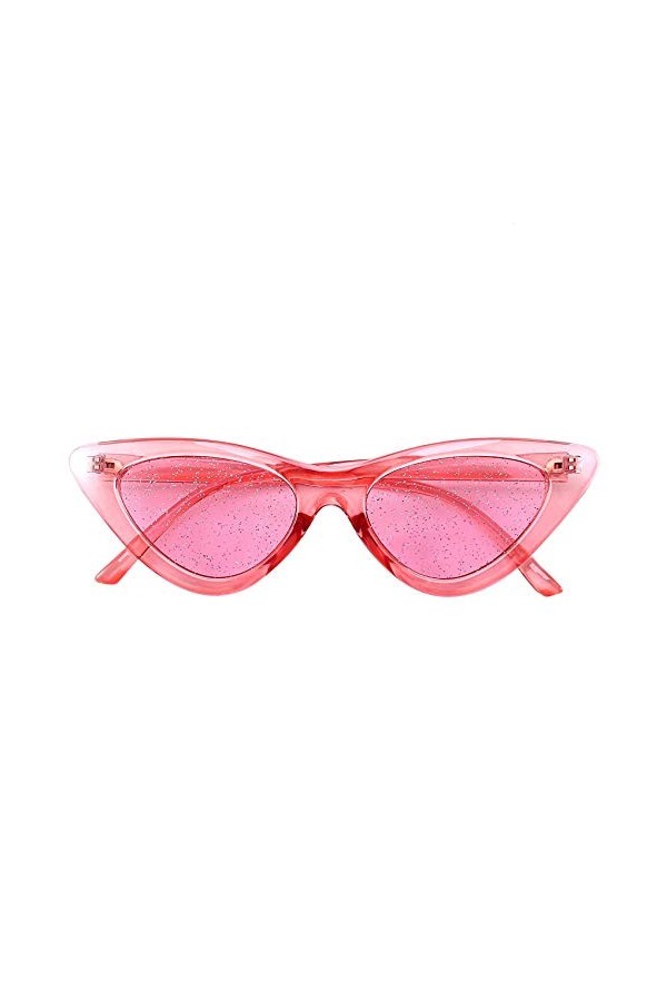 Seprendi Nouvelles petites lunettes de soleil pour femme vintage Cateye monture de lunettes de couleur sexe lentille brillant