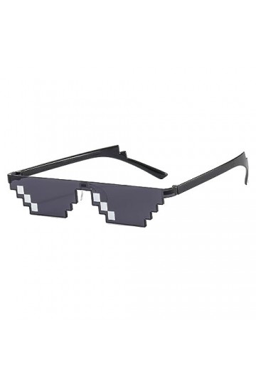 vreplrse Fausses lunettes en mosaïque, monture légère pour fêtes à la mode, lunettes de soleil de fête amusantes, lunettes de