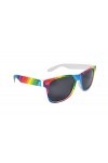 Lunettes de soleil colorées Gay Pride style vagabond - multicolore - Taille unique
