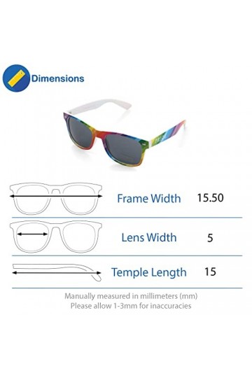 Lunettes de soleil colorées Gay Pride style vagabond - multicolore - Taille unique