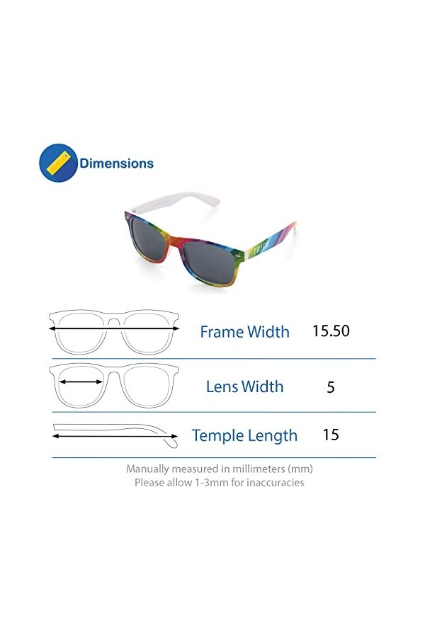 Lunettes de soleil colorées Gay Pride style vagabond - multicolore - Taille unique