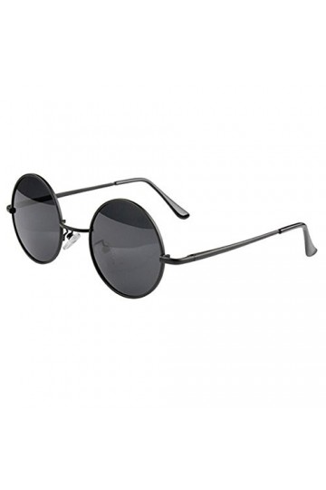 Hommes Femme cycle Cadre en métal Lunettes de soleil Lunettes objectif Noir