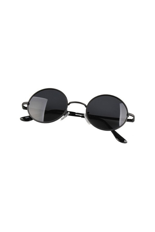 Hommes Femme cycle Cadre en métal Lunettes de soleil Lunettes objectif Noir