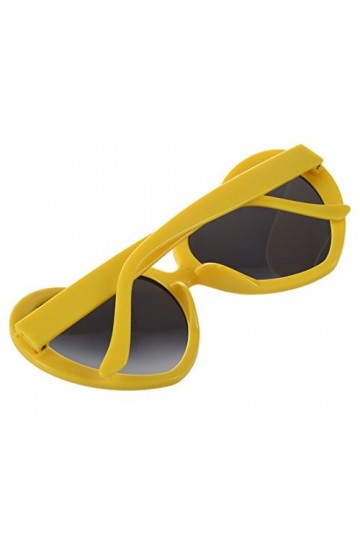 SameeHome Lunettes De Soleil En De Cœur DÉTÉ Amusant À La Mode Jaune
