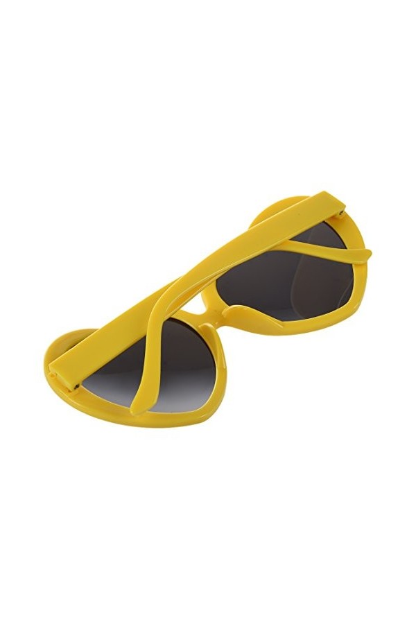SameeHome Lunettes De Soleil En De Cœur DÉTÉ Amusant À La Mode Jaune