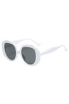 biJerou Lunettes rondes pour femme et homme - Style rétro - Tendance - Verres à liqueur - Unisexe - Cadre en polycarbonate - 
