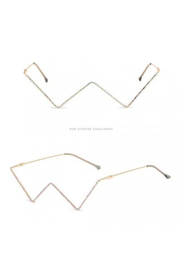 TDEOK Lunettes de soleil irrégulières rétro lunettes unisexe vintage lunettes de soleil femme carrées, c, taille unique