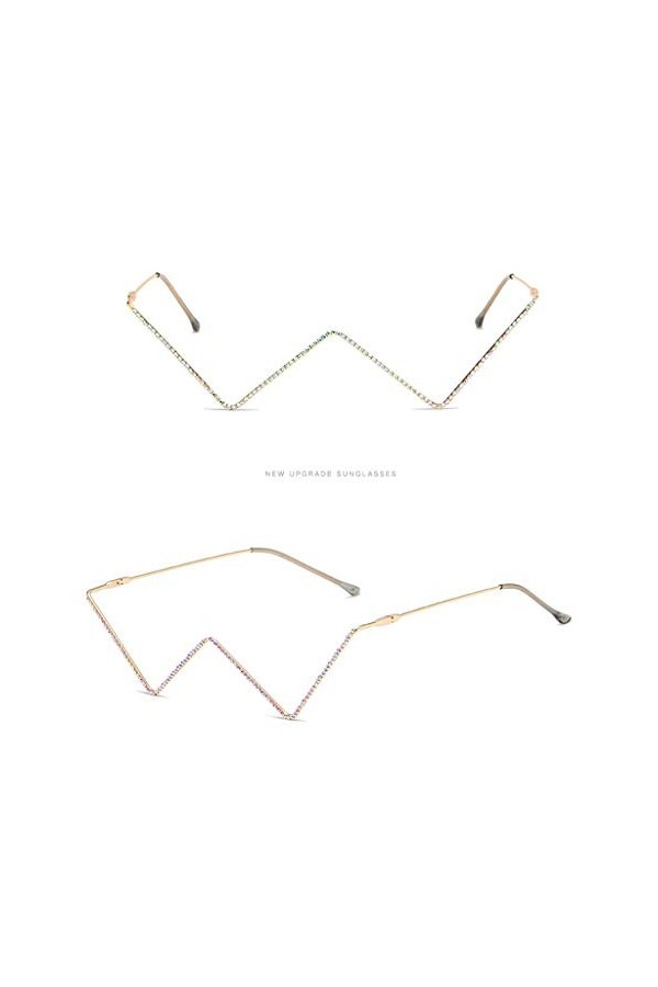 TDEOK Lunettes de soleil irrégulières rétro lunettes unisexe vintage lunettes de soleil femme carrées, c, taille unique