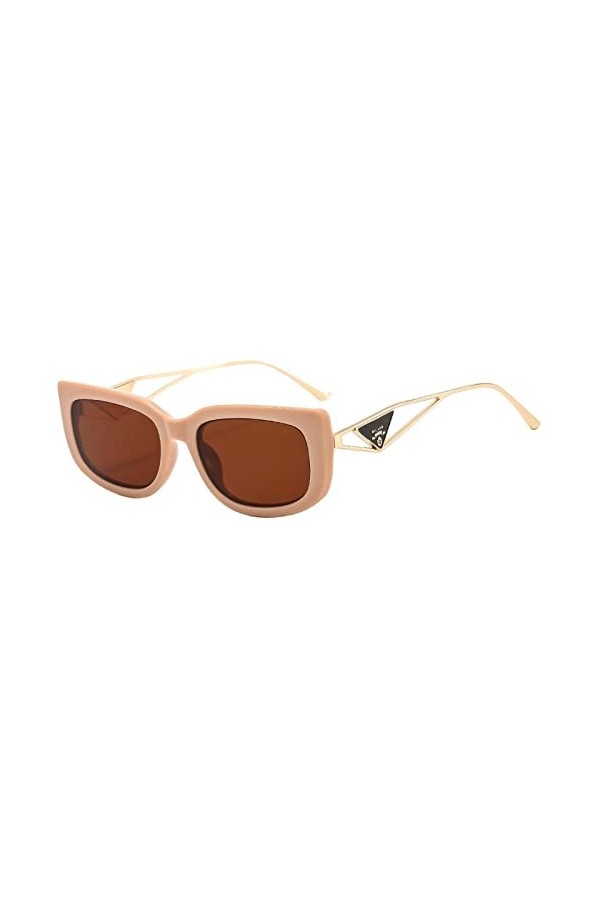 joyxiwa Lunettes de soleil tendance œil de chat à petite monture rétro pour homme et femme - Lunettes de soleil multicolores 